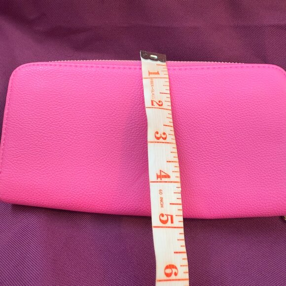 Women No Brand Zip Wallet Snapdragon in Maraschino Pink One Size - Picture 4 of 9